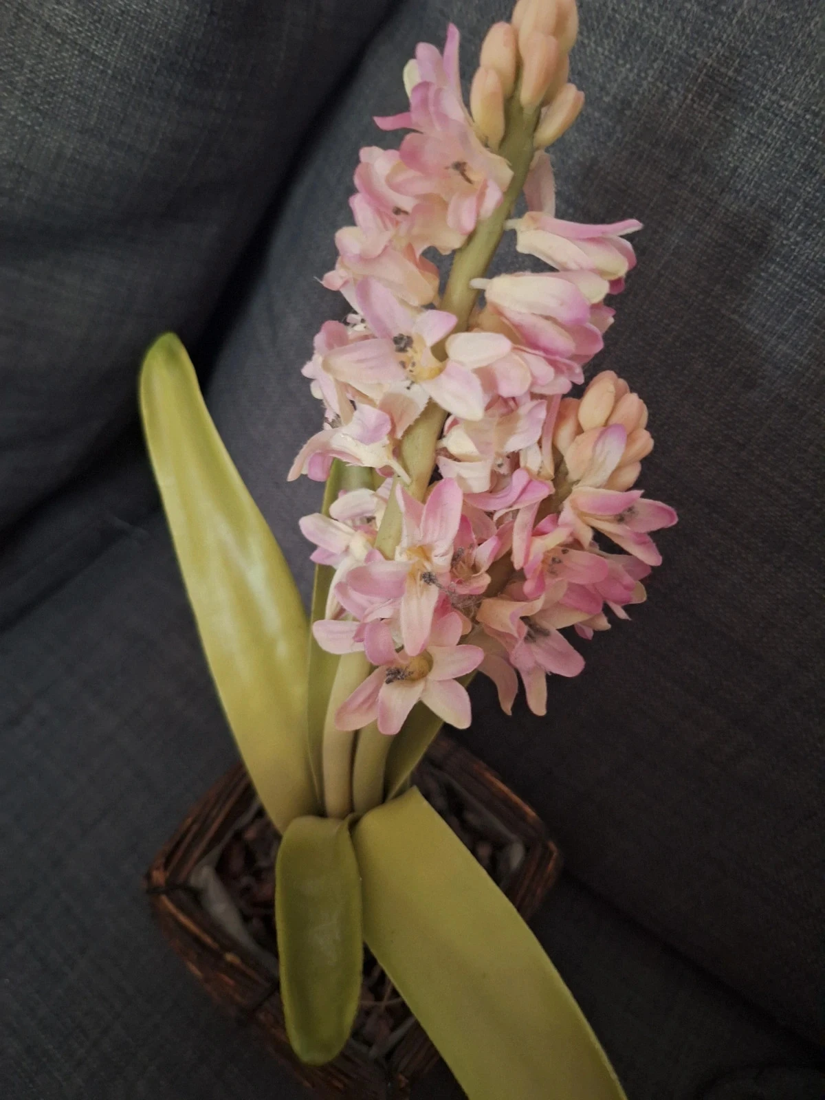 Flor artificial Jacinto rosa em vaso – photo 2